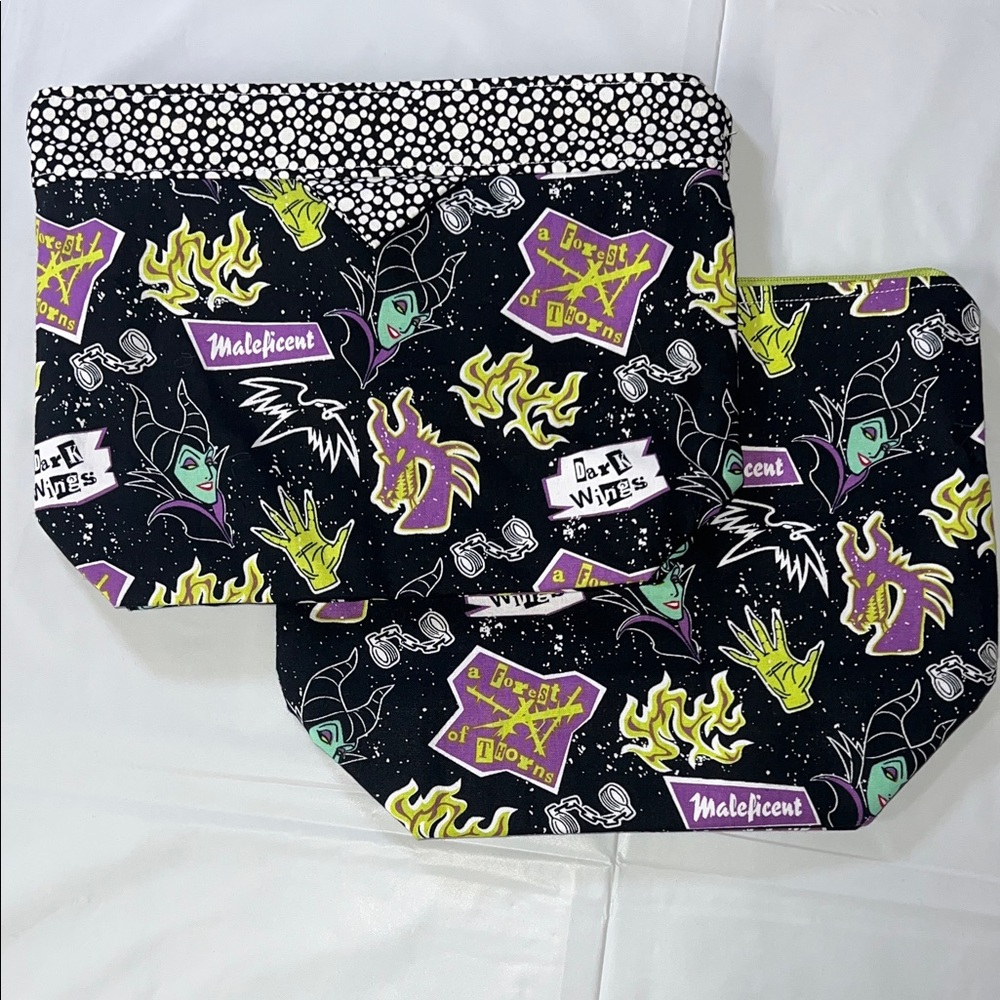 Disney Maleficent Black and Green Pouch Duo